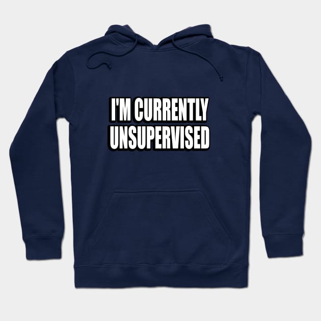 I'm Currently Unsupervised Hoodie by DinaShalash